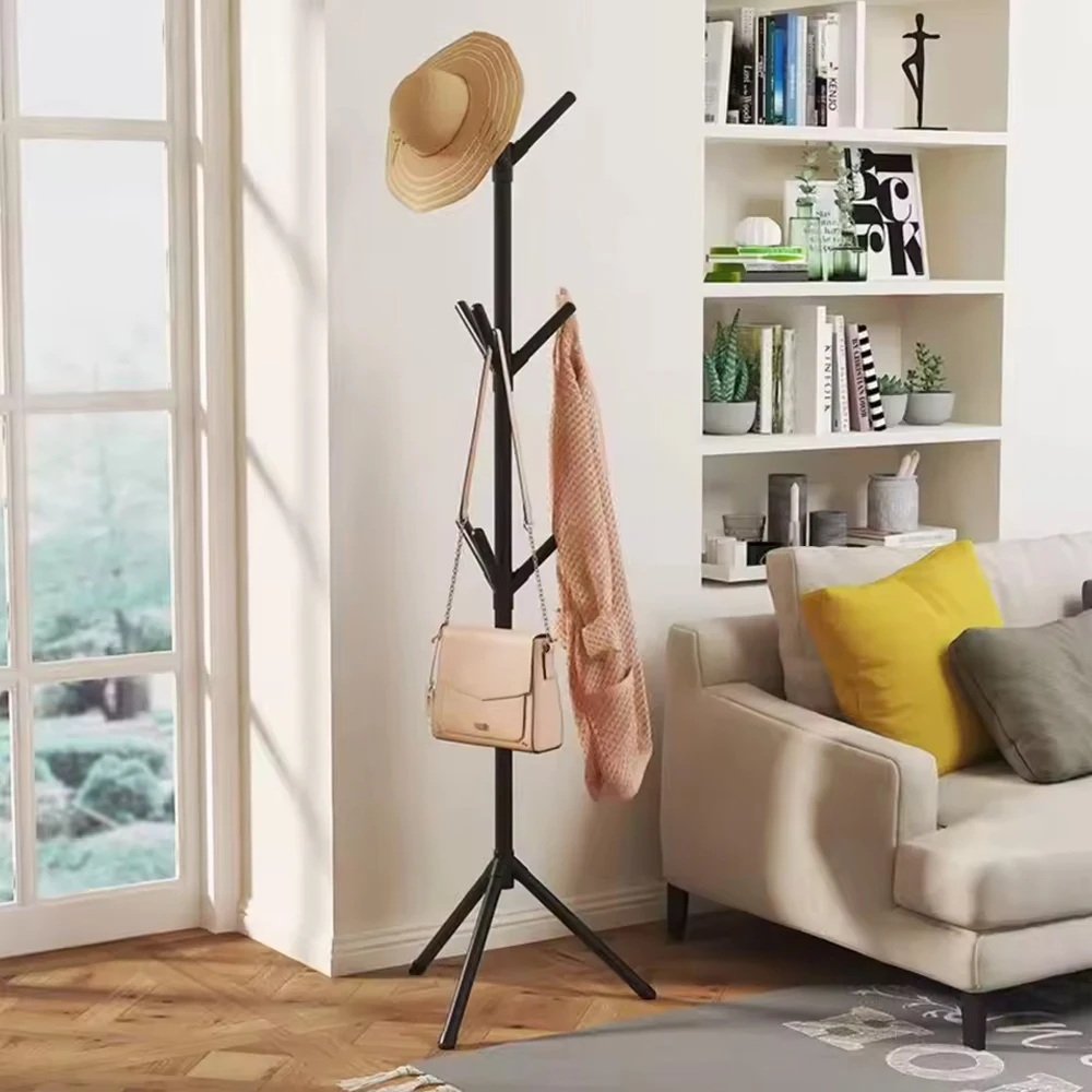 Clothes and Hats Rack Floor To Floor Bedroom Coat Hook Bedroom Vertical Tree Branch Shape Holder Hat Scarf Handbag Storage Hange