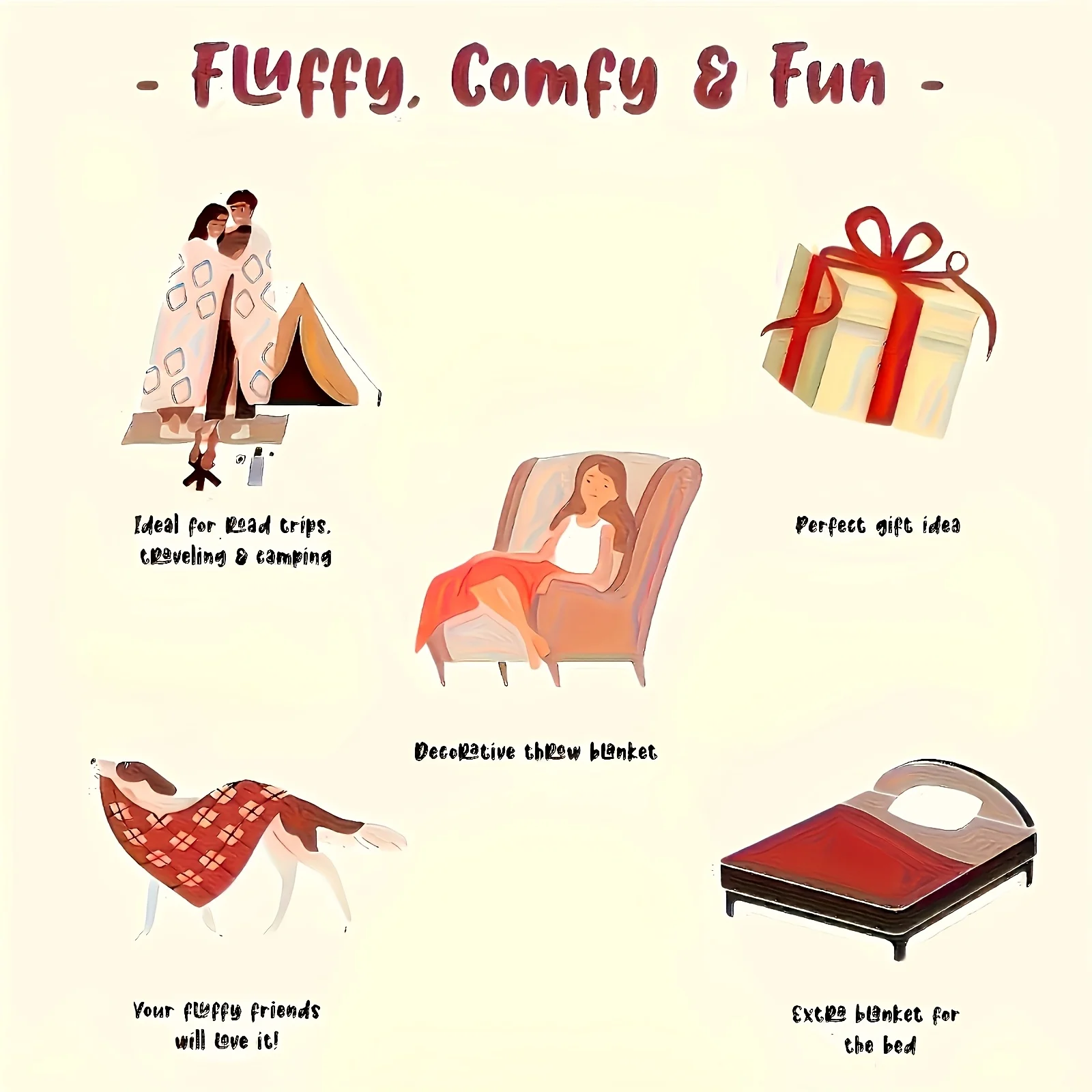 1 قطعة متعدد الألوان فائقة النعومة عيد الميلاد الزنجبيل العجائب الفانيلا بطانية احتفالية ديكور دافئ ل أريكة سرير النوم السفر التخييم #6