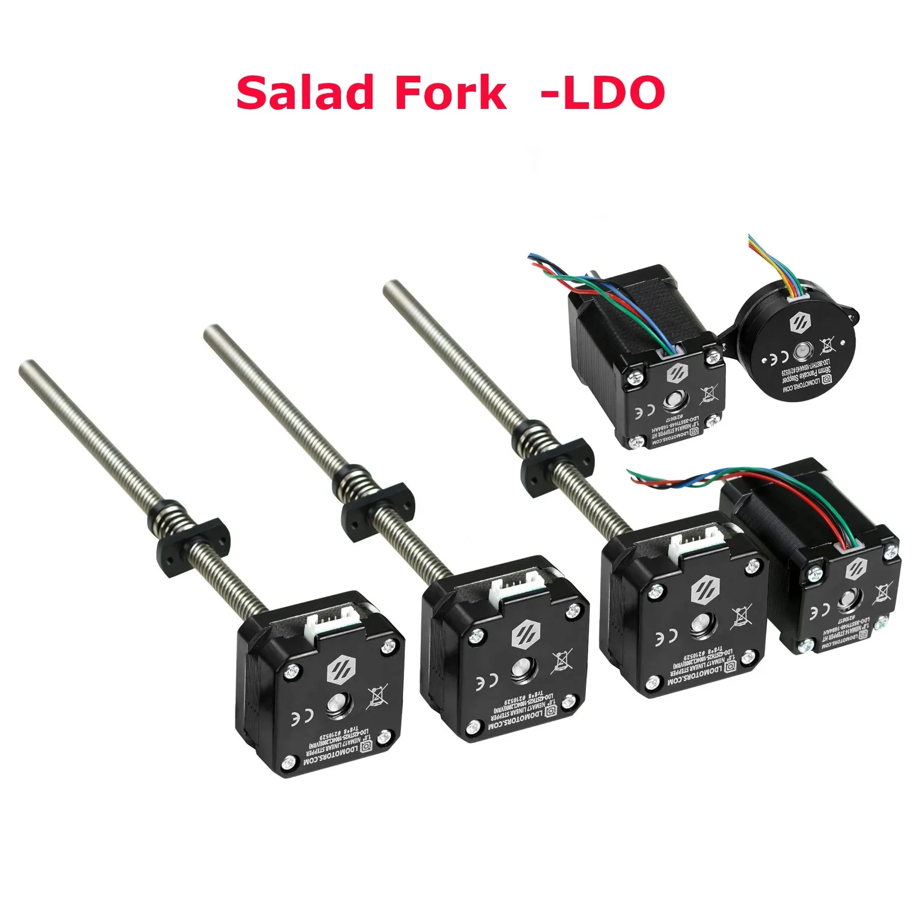 Voron Salad Fork MOONS Nema14 Pancake Stepper Motor LDO Motors Kit Nema17 Integrated Lead Screw Stepper Motor 200mm