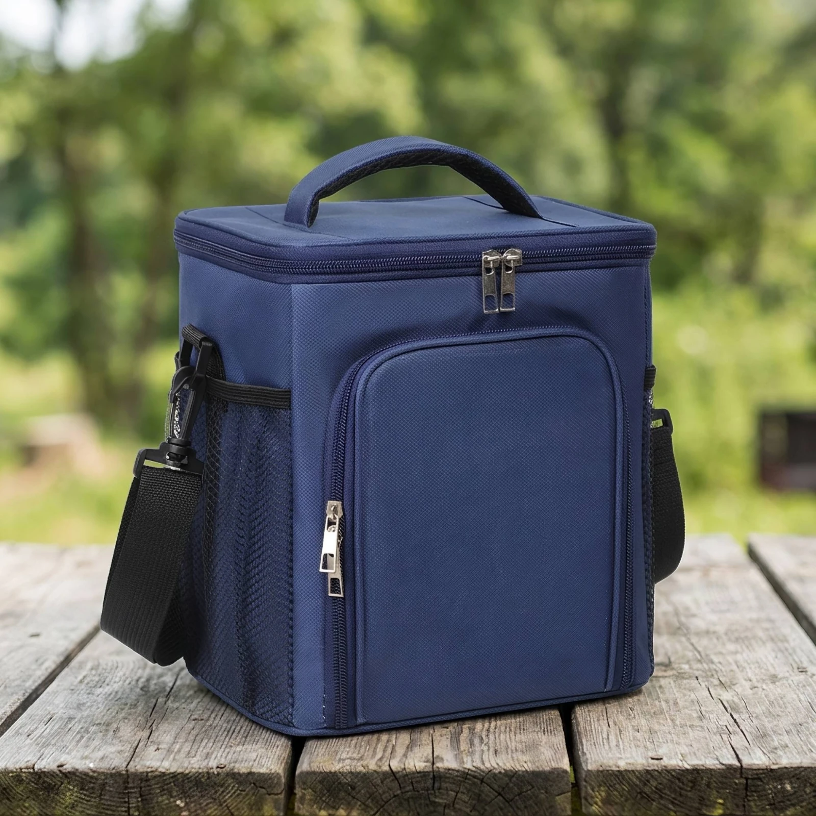 Lunch Bag with Dual Compartments Leakproof Cooler Bag with Shoulder Strap Insulated Lunch Box Reusable Lunchbox Cooler