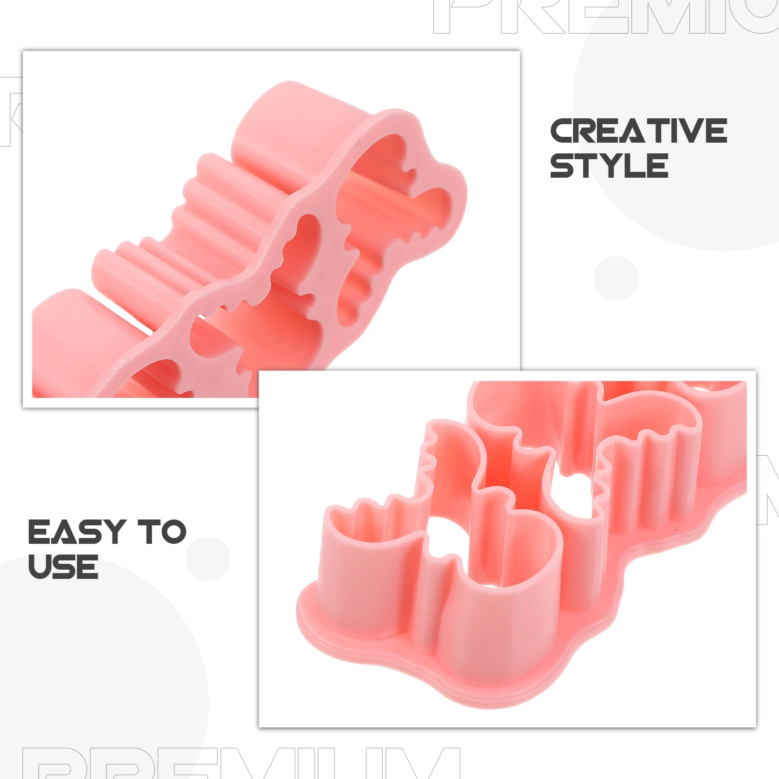 6Pcs Christmas Cookie Cutters Mini Plastic Multi Shapes Angel Bell Reindeer Snowball Leaf Hat Molds Xmas Party Baking view 5