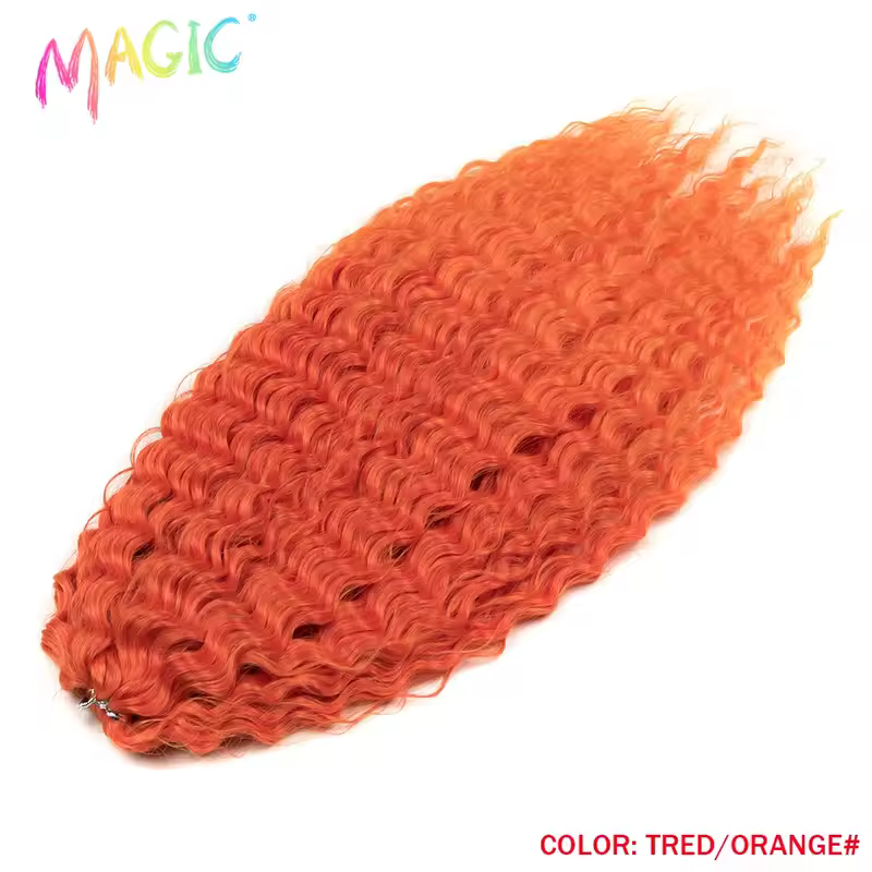 Magic Ariel Curl Hair Water Wave Twist Crochet Hair Synthetic Braid Hair Ombre Blonde 22 Inch Deep Wave Braiding Hair Extension - Image 36