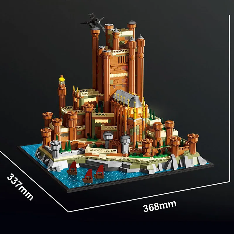 2374 ELEMENTY Kreatywny Szkarłatny Zamek Klocki Konstrukcyjne Wykwintna Architektura Zabawka Prezent Dla Dzieci i Dorosłych