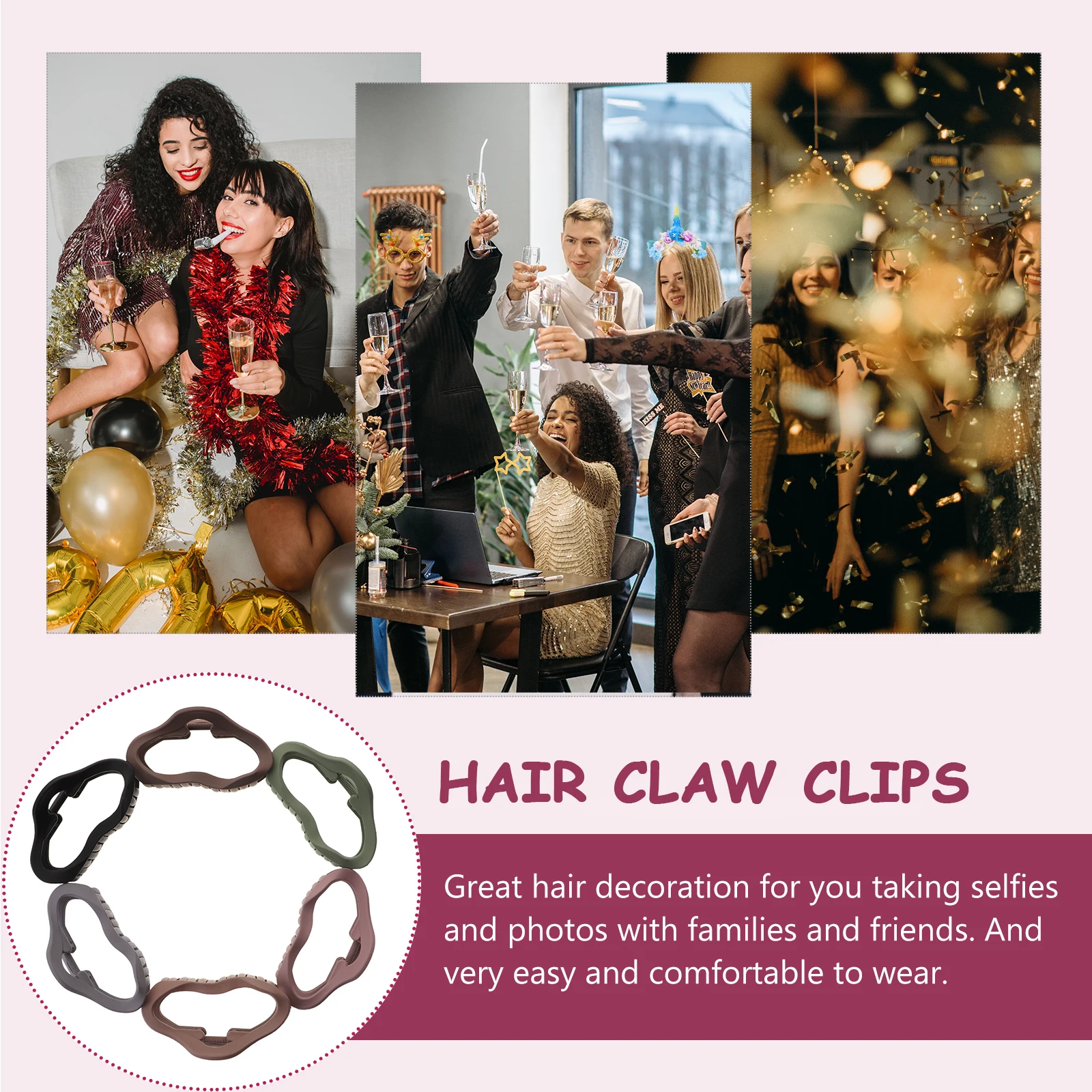 

6pcs Shark Clip Claw Clips for Long Short Hair Women Accessories Jaw Clamp Holder Stylish Color Versatile Hairstyle Practical