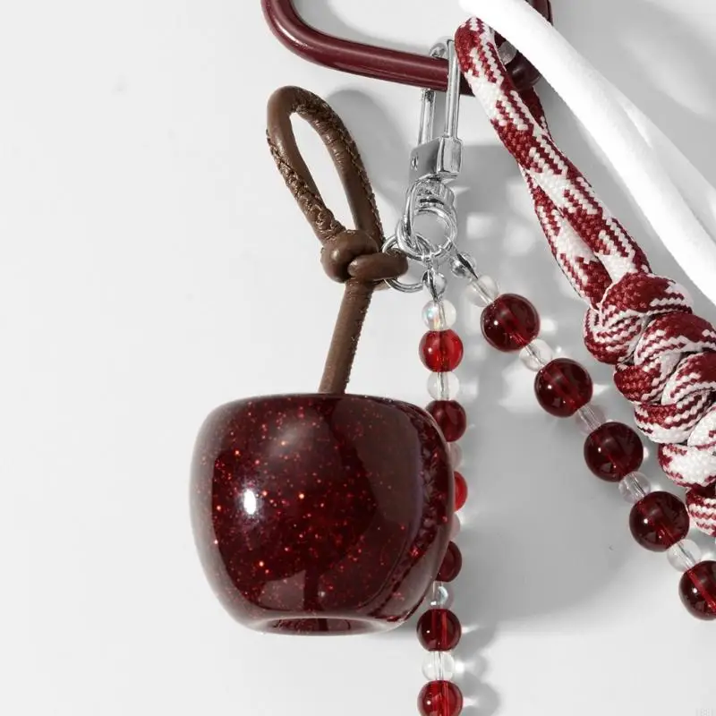 

Stylish Bag Charm Cherry Holder Secure Keychain For Daily Commute Gym Use