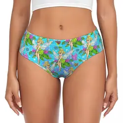 Custom Women's New Tinkerbell Fairy Cartoons Brief Panties Female Soft Underwear Underpants