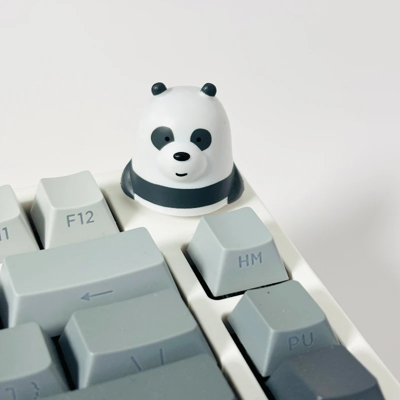 Cute Panda Keycaps NJ80 6mm Knob Mechanical Keyboard Keycaps Accessories Personalized Cartoon Animal Knob Replacement Keycaps