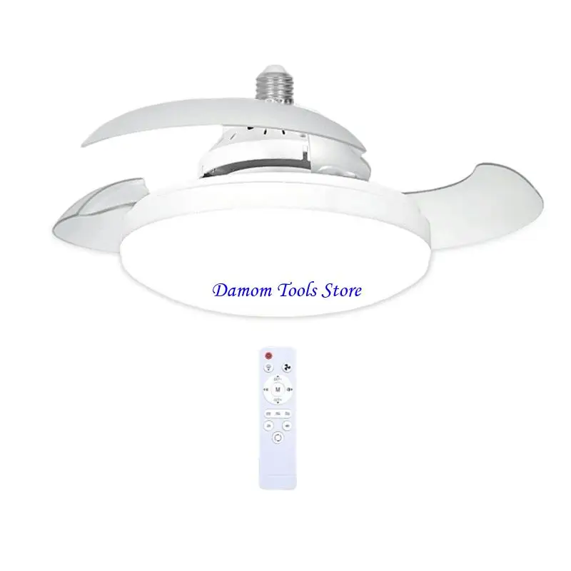 57be trần đèn chiếu sáng quạt đèn LED Bóng đèn quạt trần E27 LED trần nhà để xe ánh sáng hội thảo ánh sáng abs kết cấu đèn quạt