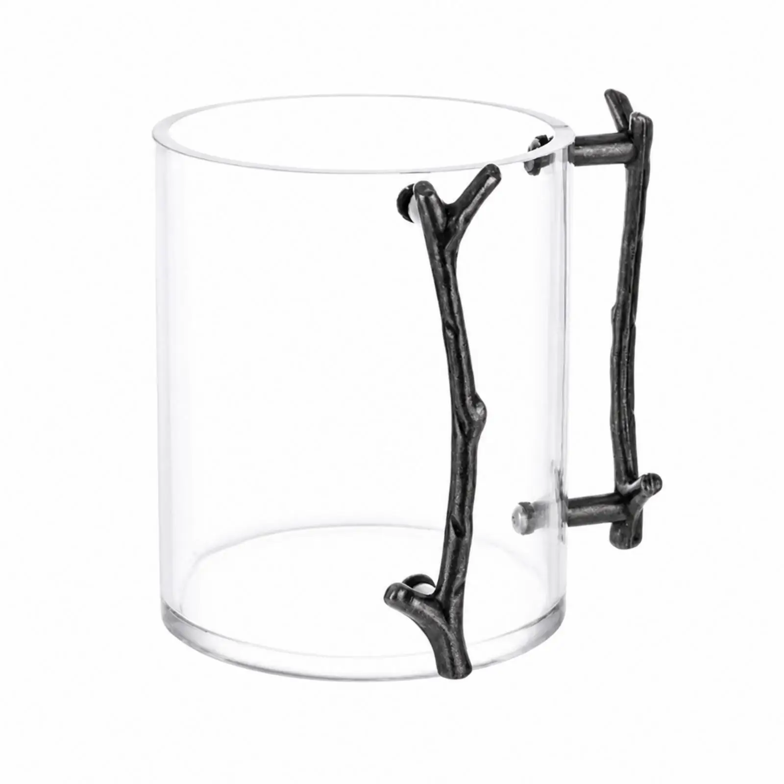 Elegant Transparent Religious Washing Vessel with Sculptural Side Holder for Traditional Hand Cleansing Ritual