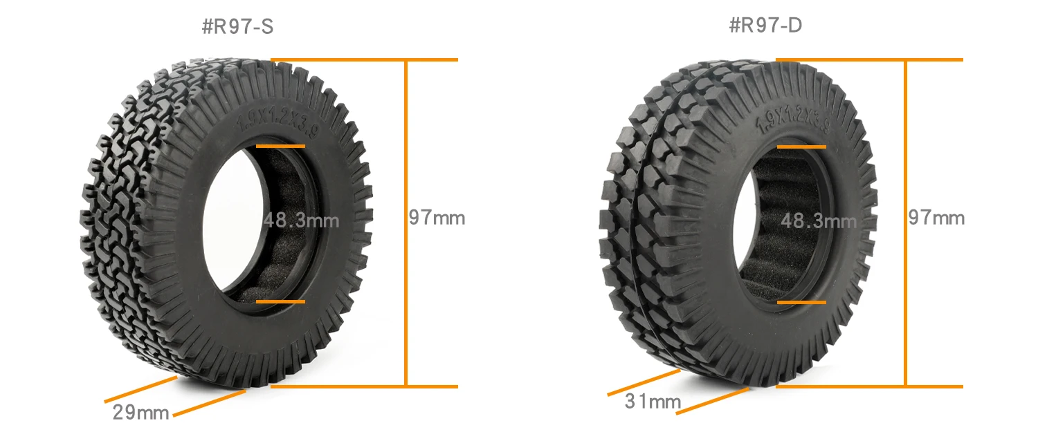 1.9-inch Narrow Tire Retro Wheels for 1/10 RC Crawler Car Traxxas TRX4 Defender Bronco AXIAL SCX10 RC4WD D90 Trx6 Upgrade Parts - Image 4