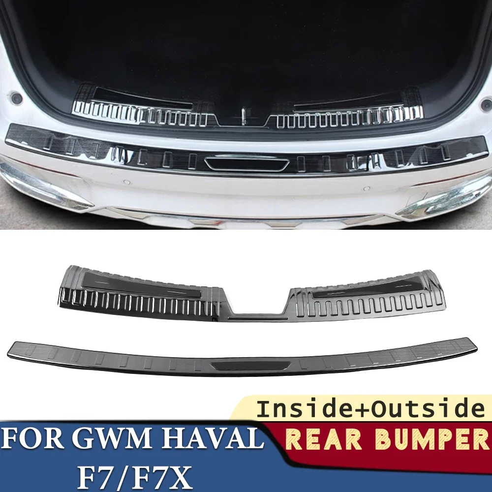 

Trunk Bumper for GWM Haval F7 F7X 2018-2023 Car Accessories Stainless Rear Fender Protector Sill Cover Stick Decoration