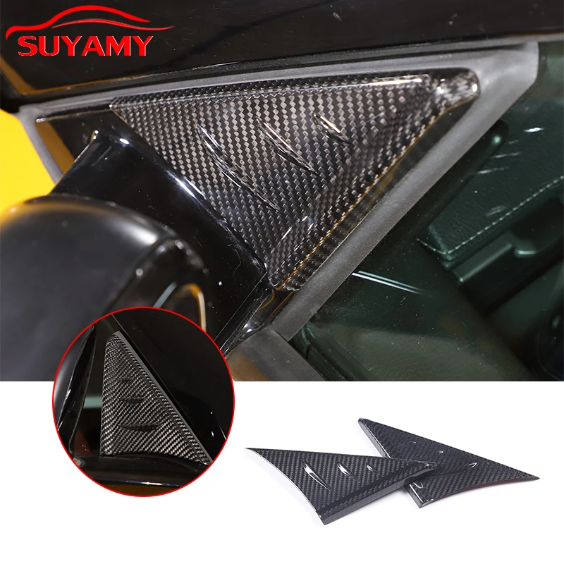 

Real Carbon Fiber Anti-Buffeting Wind Deflector Trim Cover For Toyota Supra GR A90 A91 2019-2022 Car Accessories