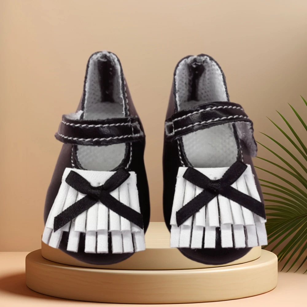 Originele Retro PU lederen schoenen voor 1/4 poppen (voor PaolaReina 32 cm/Mia poppen) 5,7 cm binnenlengte schattige pop schoenen voor meisjes speelgoed