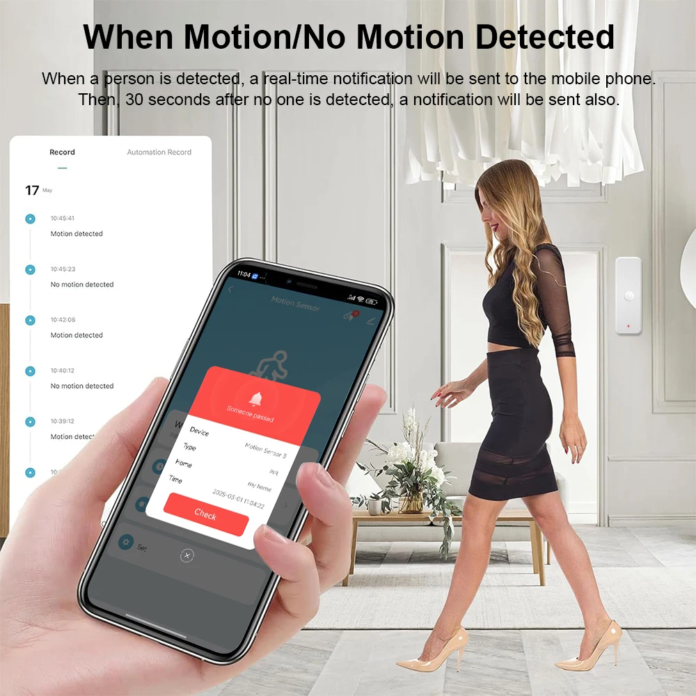 Tuya Smart WiFi PIR Motion Sensor Human Body Infrared Detector Security Smart Life APP Works With Alexa Google Home