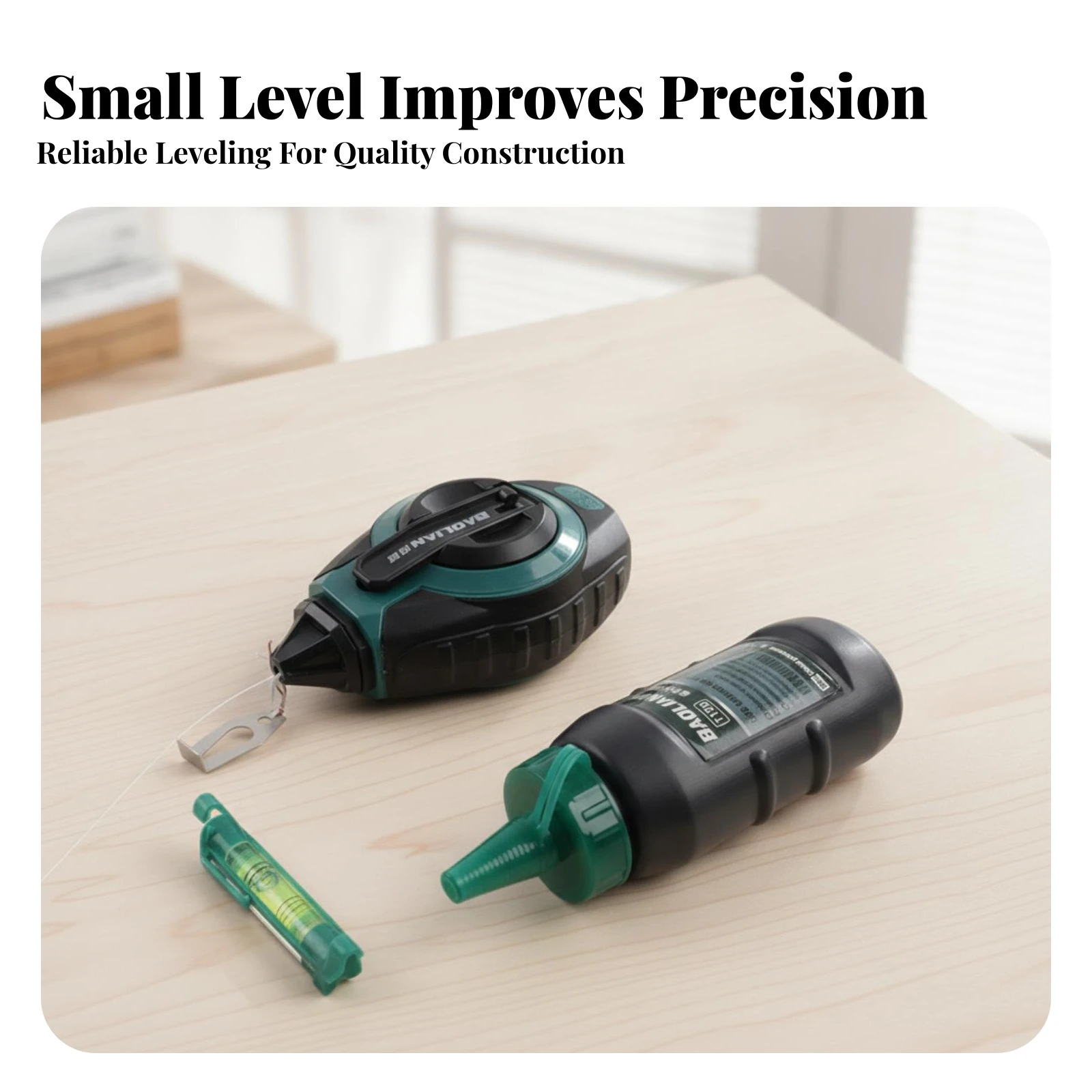 

3 Pieces Manual Chalk Line Reel Set Hand Crank Compact Chalk Line Marking Set for Construction Layout
