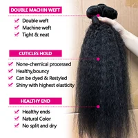 12A Kinky Straight Bundles Human Hair 100 Human Hair Yaki Straight Bundle 20 22 24 Inch Human Hair Bundles 3-5 Days Delivery 4