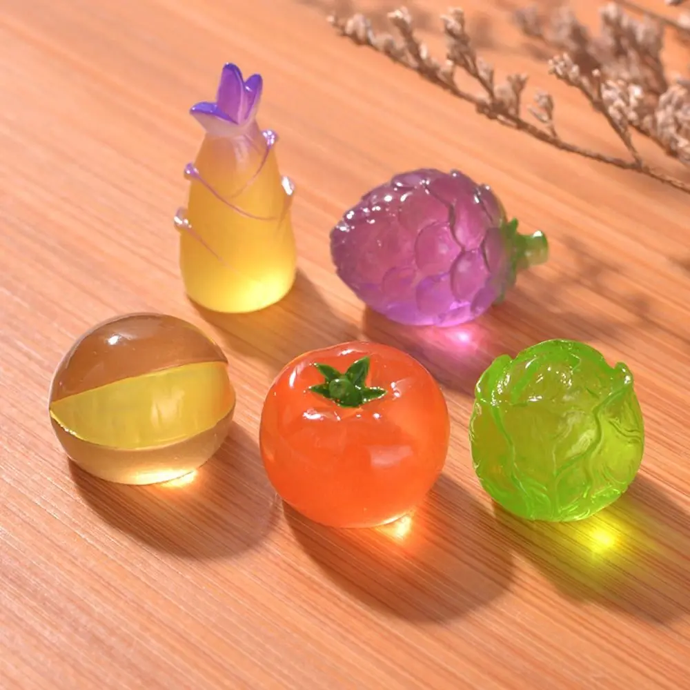 明るい人工野菜、ミニ手工芸品、リアルな偽野菜、DIY装飾、かわいい、10個