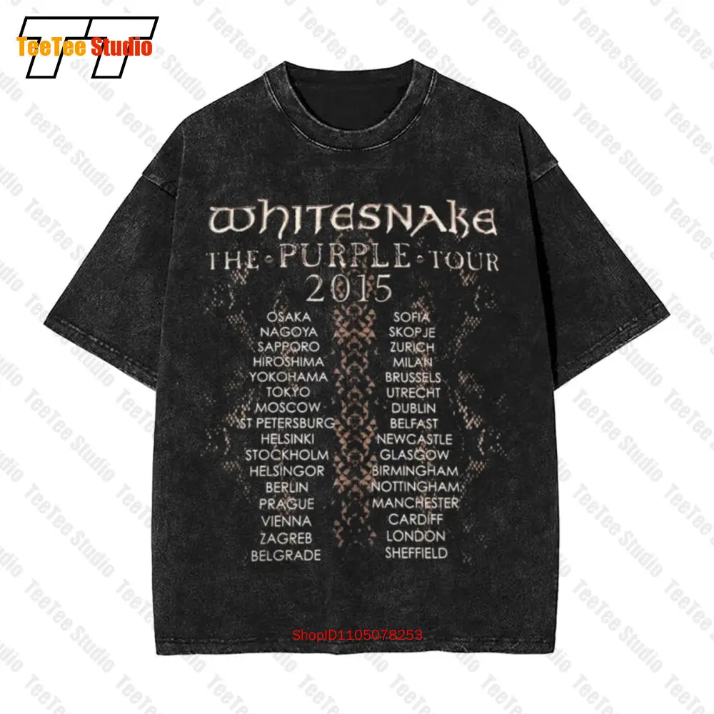 Винтажная футболка большого размера Whitesnake The Purple Tour 2015, 4NZO