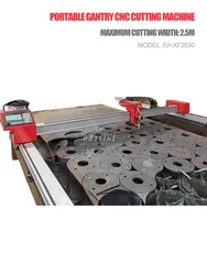 Cortador de Plasma CNC de pórtico portátil, máquina cortadora de Plasma de Metal de 1,5x3,0 m, cortador de Plasma de acero al carbono/acero inoxidable, dos rieles