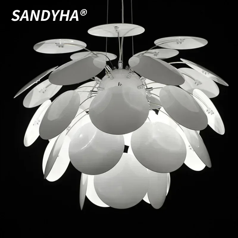 SANDYHA Nordic Modern Ceiling Chandeliers Indoor Home Decor Pendant Lights Pine Cone Design Lamp for Living Room Dining Bedroom