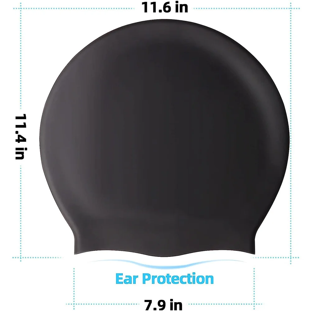 Extra Large Silicone Swimming Cap for Long Hair