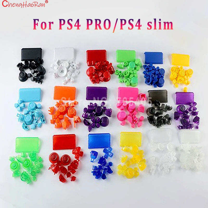 1 Complete Set Buttons For PS4 Pro Slim JDM-040 Controller R1 L1 R2 L2 Direction Keys AB XY Button Joystick Cap Touch D Board