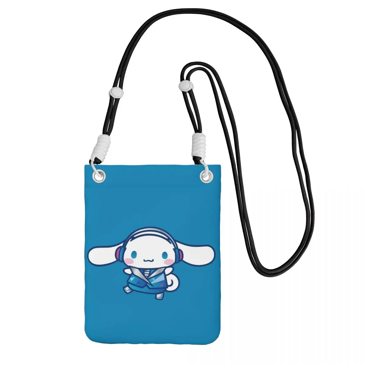 

Custom Cool Cinnamoroll Mobile Phone Bag for Traveling Men Women Manga Small Crossbody Purse Smart Phone Wallet With Strap