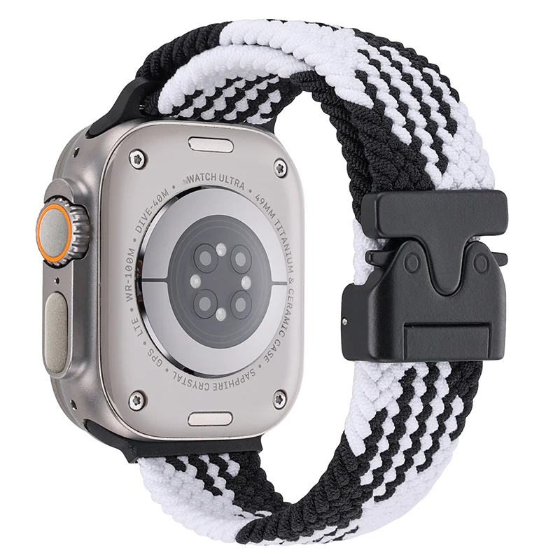 Geflochtenes Fallschirmarmband für Apple Watch Ultra 3/2 Band 49 mm 46 mm 45 mm 42 mm 44 mm 41 mm Nylonarmband iWatch 11 10 9 8 7 6 SE Gürtel