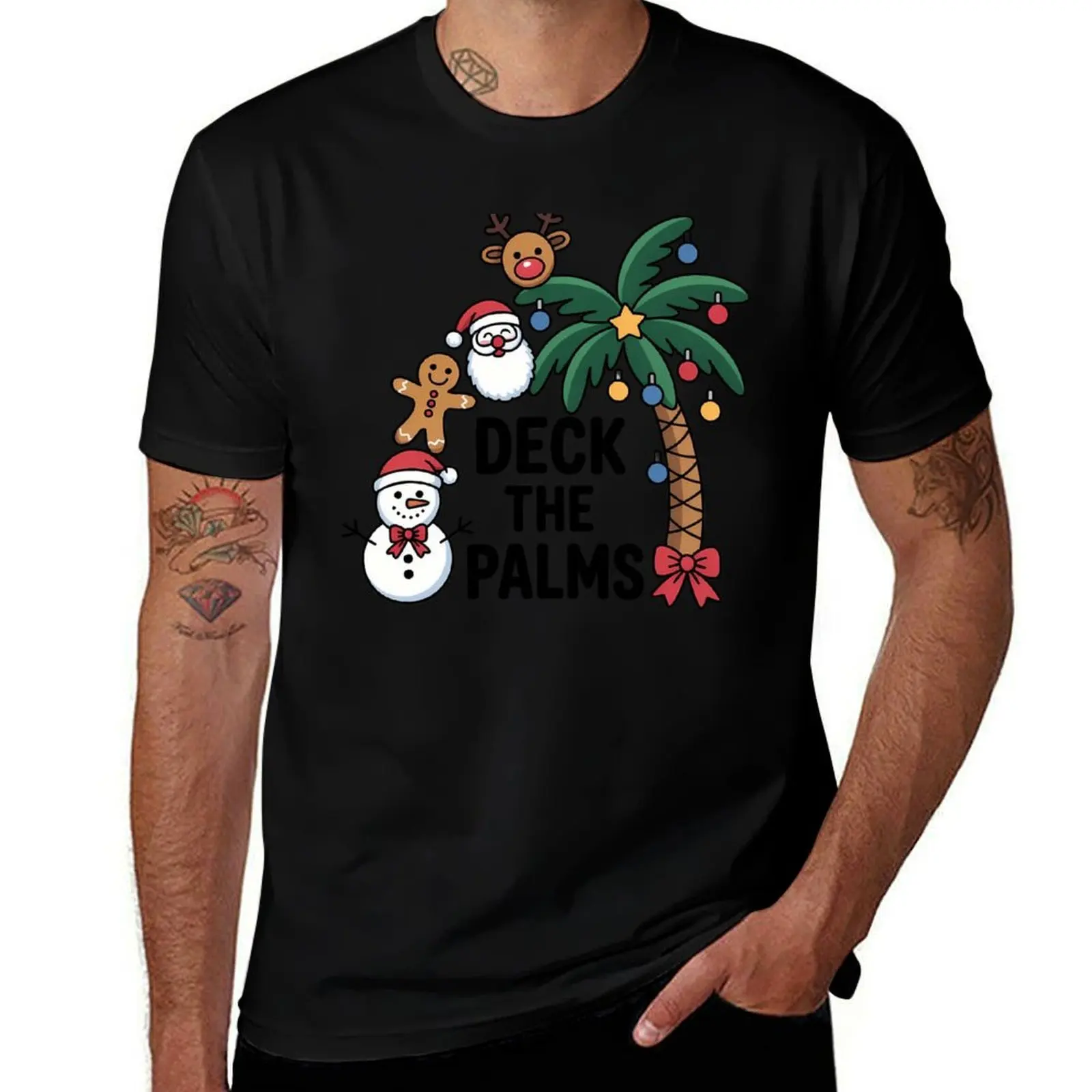 

Deck The Palm Christmas in July Xmas Men Women Kids T-Shirt oversized t shirt blanks mens clothes