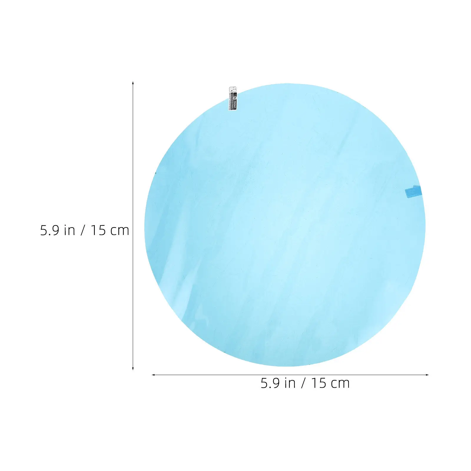 Anti-Fog Bathroom Mirror Film 5.91 Inch Round Waterproof Protective Sticker Shower Room Mirror Defogging Sheet Reusable
