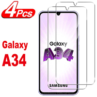 2/4Pcs HD Tempered Glass For Samsung Galaxy A34 5G Screen Protector 9H