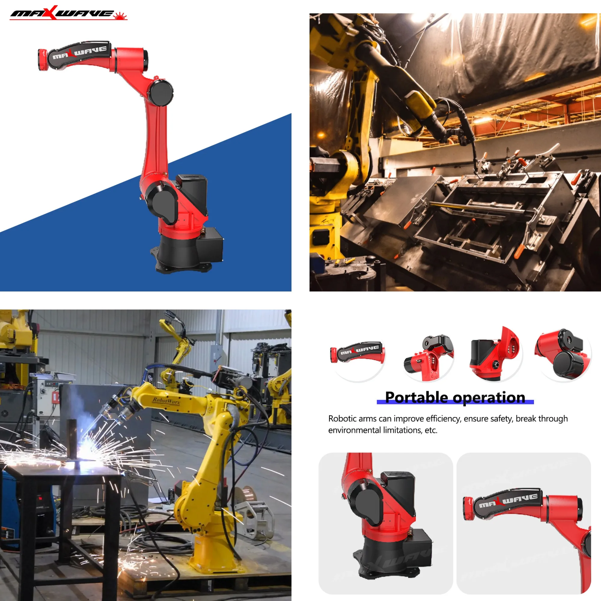 

MAXWAVE MAG TIG CO2 Интеллектуальный сварочный манипулятор Робот с ЧПУ Автоматический сварочный аппарат Сварочный робот