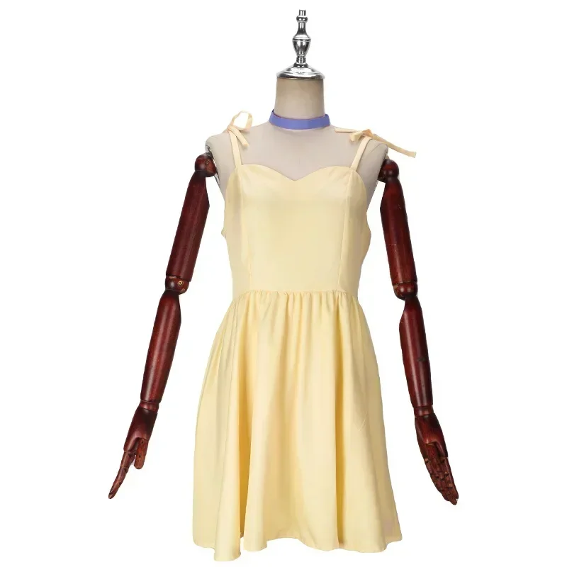 أزياء الهالوين لعام 2025 أزياء أنيمي Asuka Langley Soryu pour femmes ، رداء jaune à enfiler ، vêtements d'mente à