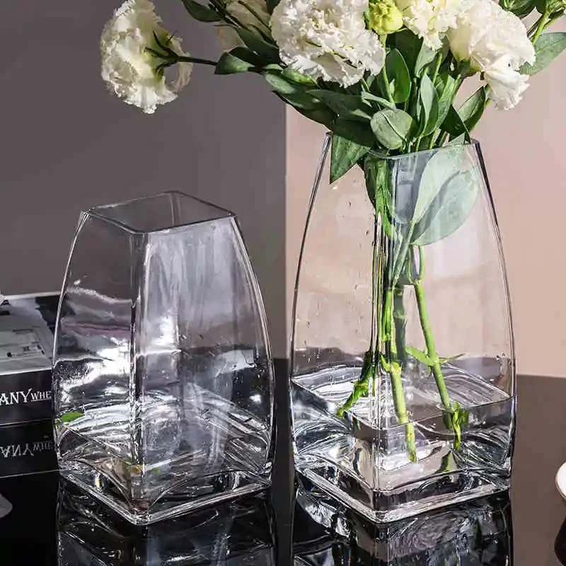 

Flower Vase Nordic Room Decoration Home Decor Grey Glass Vase Home Accessories 유리화병 ваза Desktop Garden Jarrones кашпо