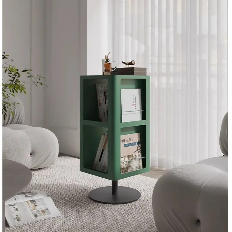 Rotating Magazine Side Cabinet Storage Cabinet Bedroom Bedside Bookshelf Shelf