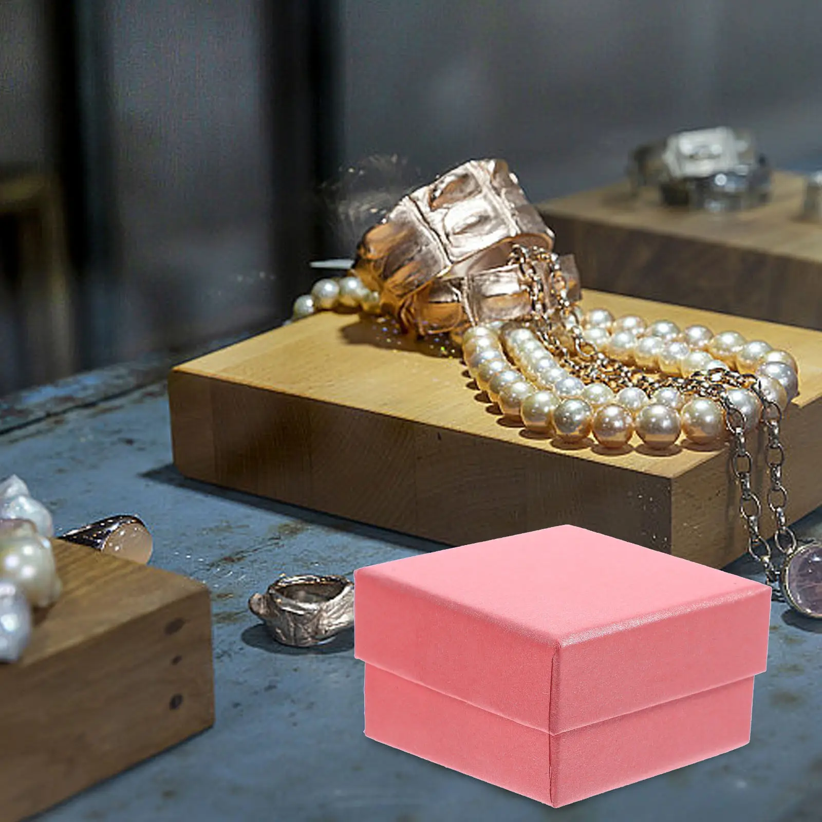 

Набор из 10 маленьких подарочных коробок для украшений с вынимаемой губчатой вставкой для хранения и демонстрации серег, ожерелий, колец