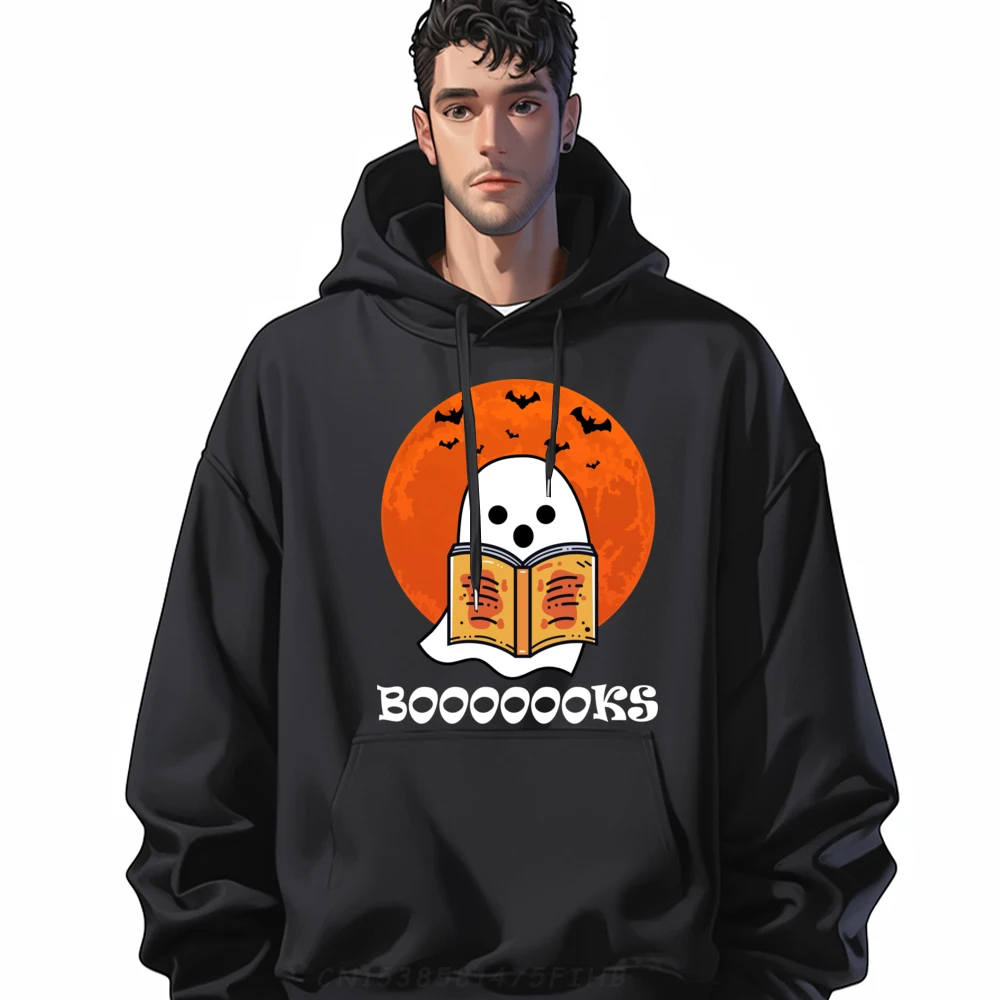 

Booooooks Boo Read Books Halloween Free Shippping Items Lowest Prices White Hoodies Men Memorial Day