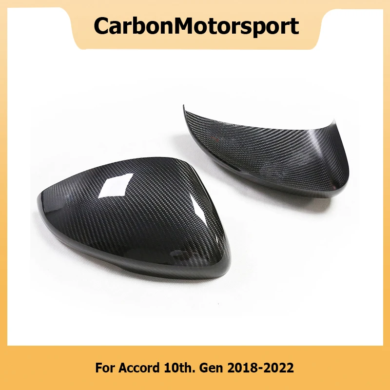 Add on/Replacement Style Carbon Fiber Rearview Side Door Mirror Cover For Honda Accord 10th. Generation 2018 2019 2020 2021 2022