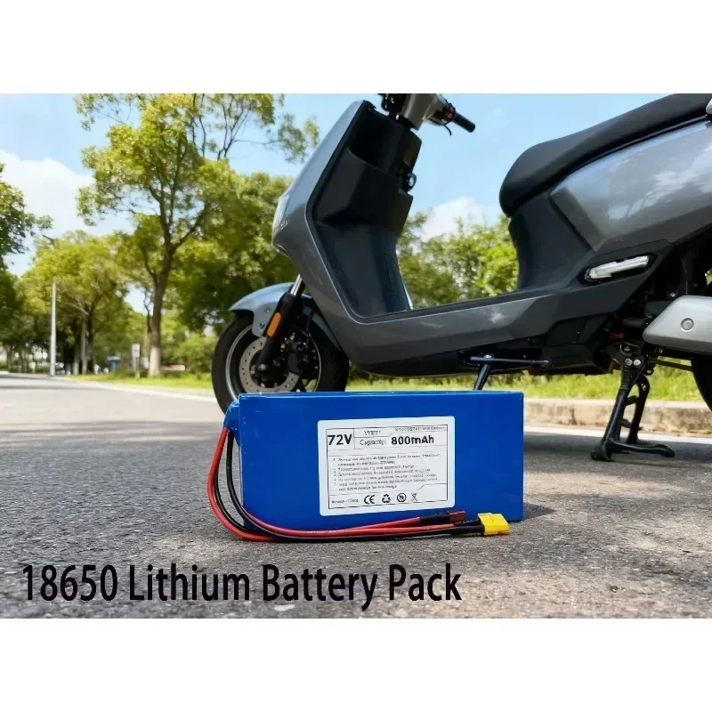 Batterie au Lithium pour vélo électrique VTET 18650 72V 10Ah, avec plage accrue et courant élevé, équipée d'un BMS haute puissance