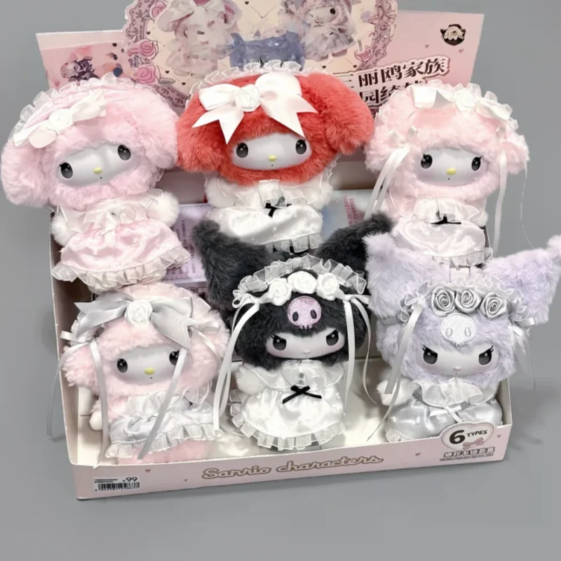 

Genuine Sanrio Family The Rose Garden'S Enchanted Dreams Series Blind Box Keychain Birthday Gifts Trend Toy Mysterious Box Model