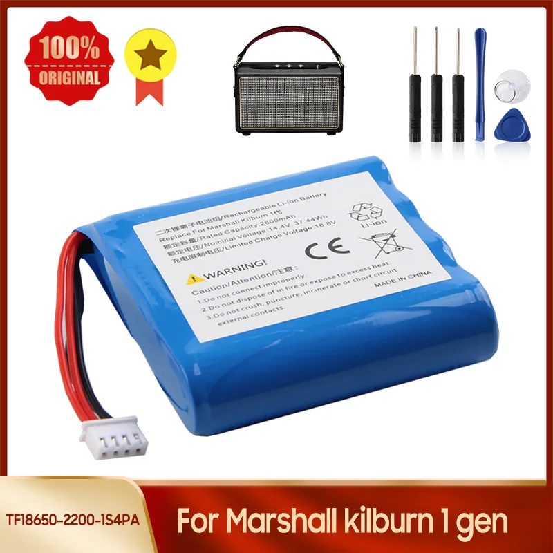 

TF18650-2200-1S4PA Replacement Battery For Marshall kilburn 1 generation Bluetooth Speaker Quality Batteries With Tool 2600mAh