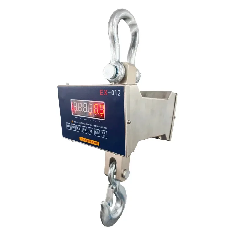 

【Best-selling】1T/2T/3T/5T/10T Stainless Steel Wireless Crane Scale Explosion-Proof Electronic Weighing LED Display 500g Accuracy