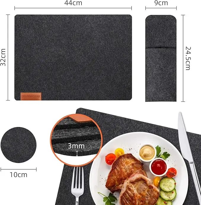 ورأى المفارش الوقايات أدوات المائدة مقاومة للحرارة الجدول مكان الحصير قابل للغسل الجدول الحصير المفارش الوقايات وأكياس أدوات المائدة #2