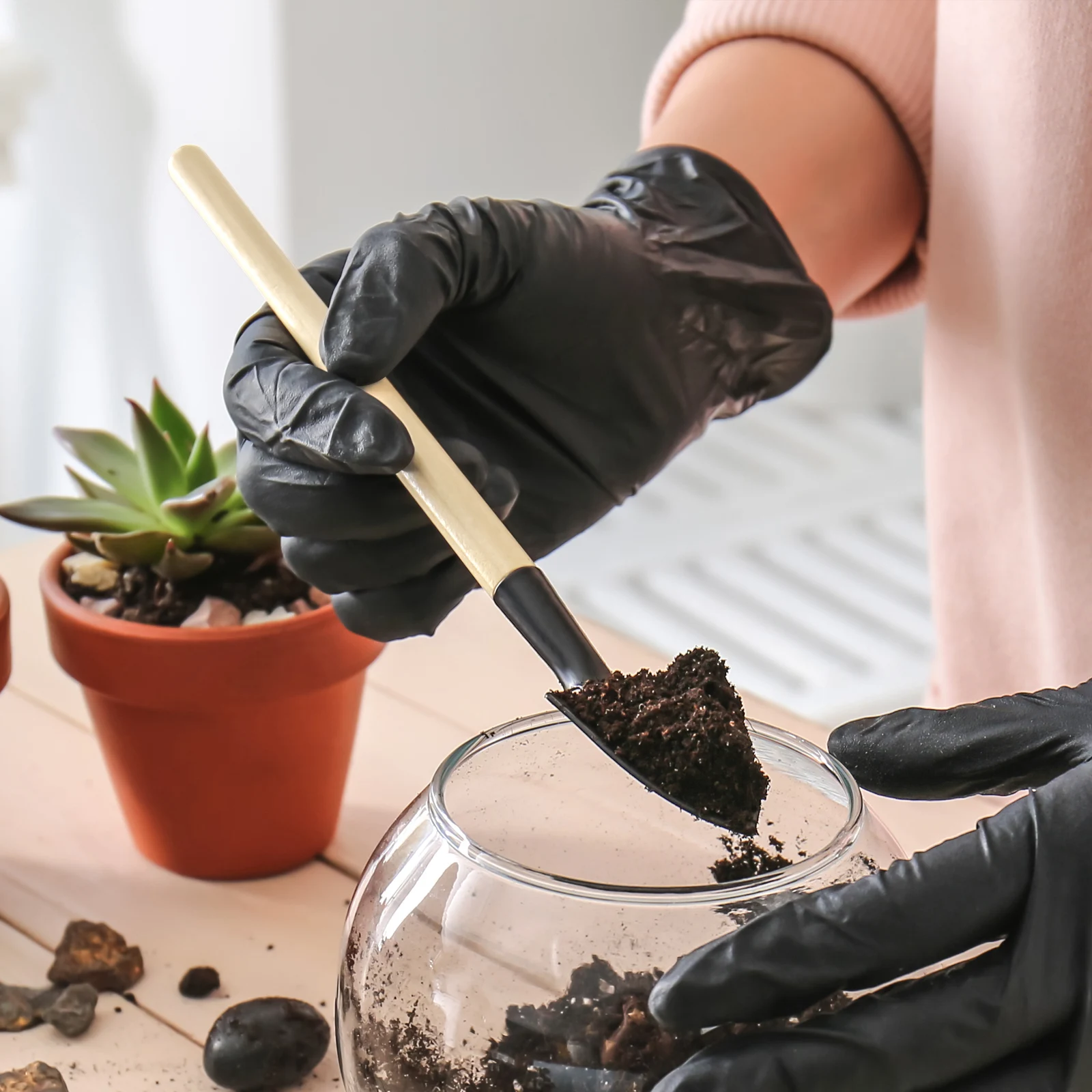 

2 set Mini Gardening Tools Set For Kids Wooden Handle Small Shovel Rake Trowel Kit Lightweight Durable Planting Tool For Flower