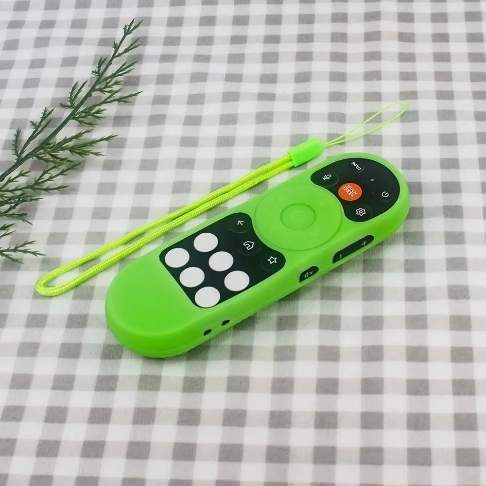 Silicone Remote Control Case Shockproof Anti-scratch Remote Protective Cover Anti-Slip with Lanyard for Vizio XRT290/WRT290