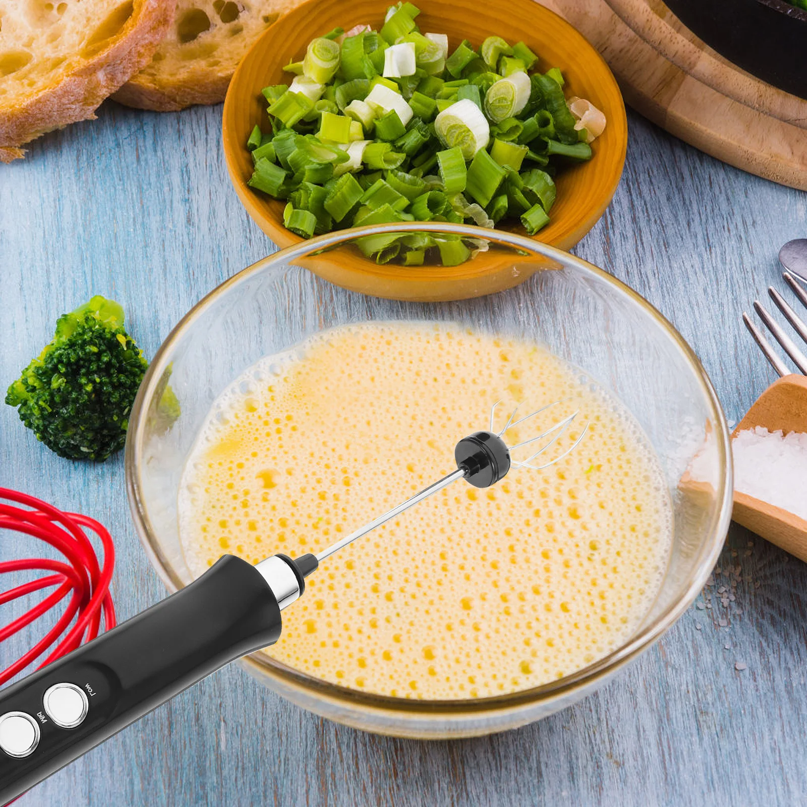 

Electric Milk Frother Rechargeable Portable Mini Handheld Whisk Mixer Egg Beater Coffee Foam Maker Powered