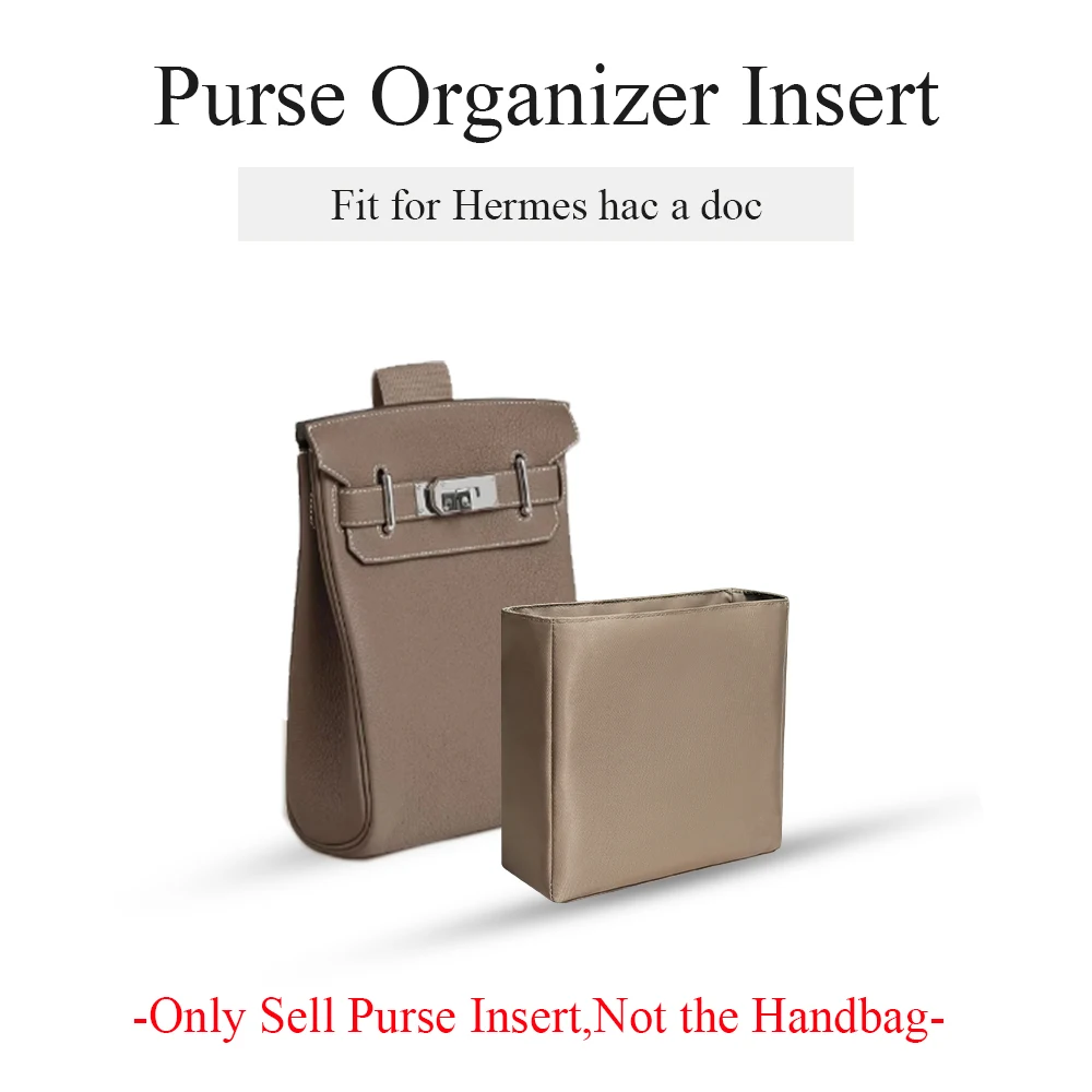 Nylon Purse Organizer Insert Fit for Hermes Hac a Dos, Slim Inner Liner Bag Organizer Insert Inside Storage Bag In Bag