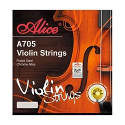 Alice A705 Violin Strings Set Stainless Steel Chrome Alloy Winding Steel Core 4 Strings/ Set for 4/4,3/4,1/2,1/4,1/8