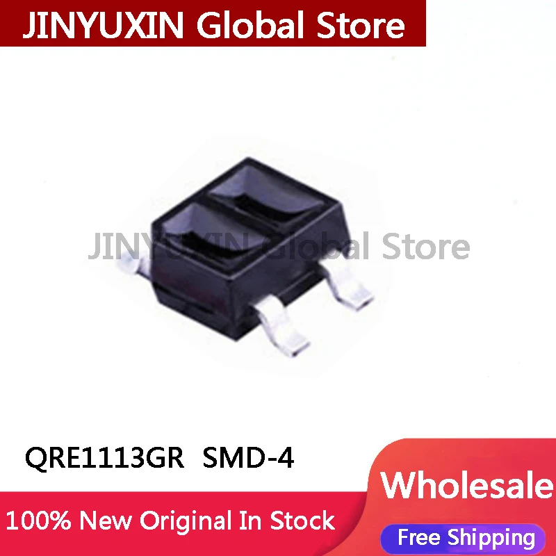 10Pieces New Original QRE1113GR Reflective Optoelectronic Switch Surface Sensing Distance 5mm SMD-4 Phototransistor IC Chip
