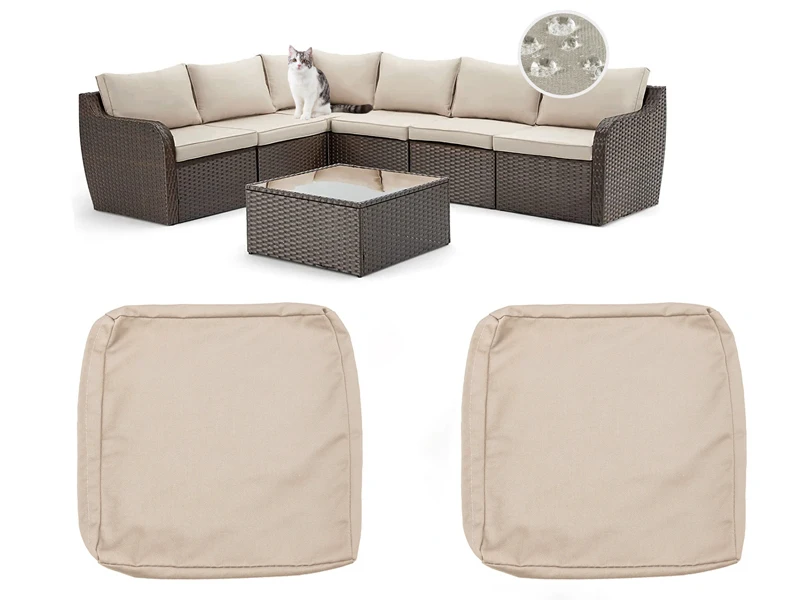 1pc Seat cushion cover, solid color moisture absorbing and breathable sofa cover, suitable for outdoor places such as gardens - view 2